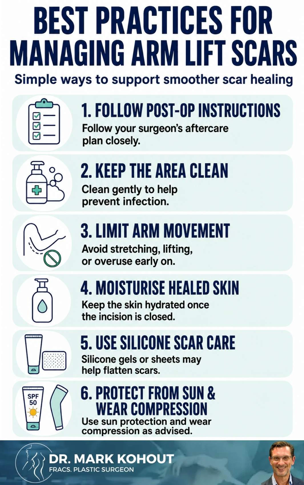 Managing Arm Lift Scars A Guide Infographics - Mark Kohout