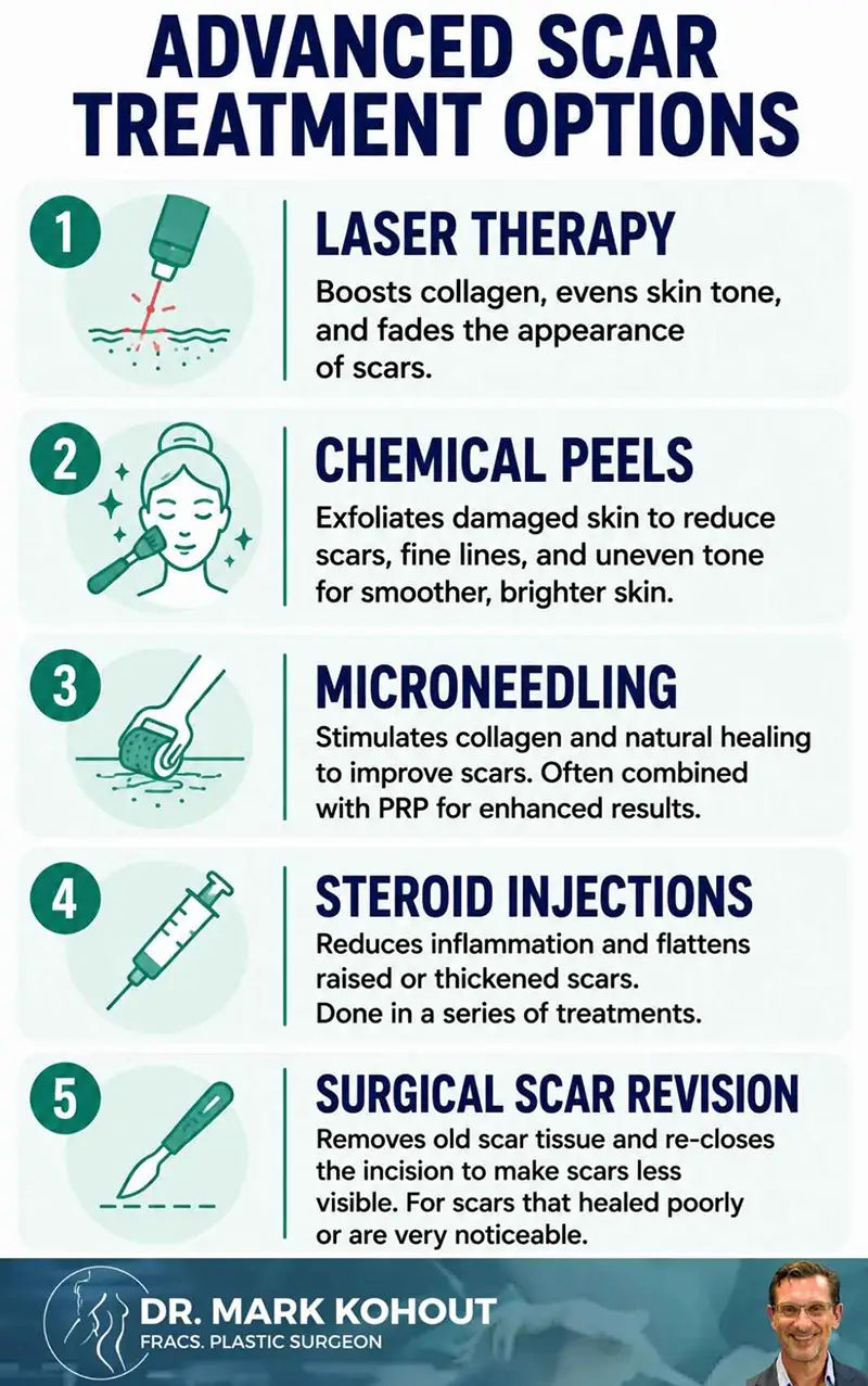 Managing Facelift Scars Infographics 2 by Dr Mark Kohout
