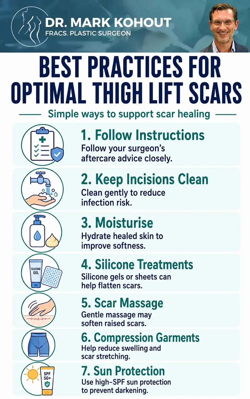 Managing Thigh Lift Scars A Guide Infographics By Dr Mark Kohout