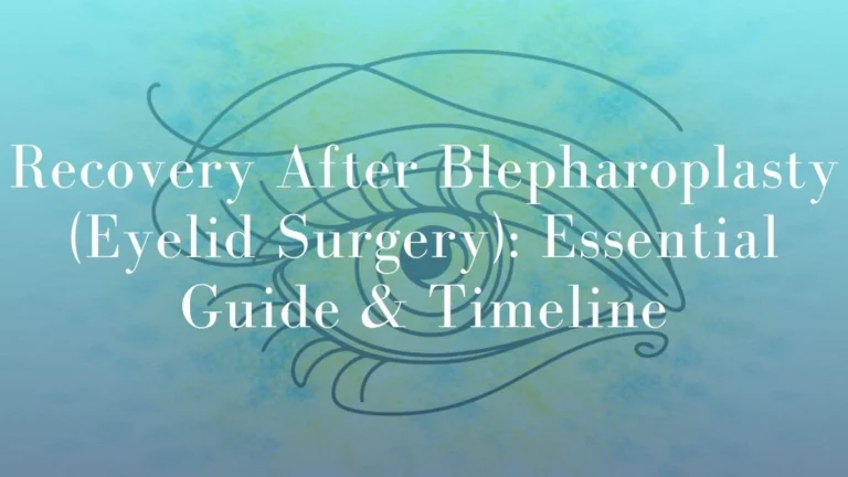 Recovery After Blepharoplasty (Eyelid Surgery):  Guide & Timeline