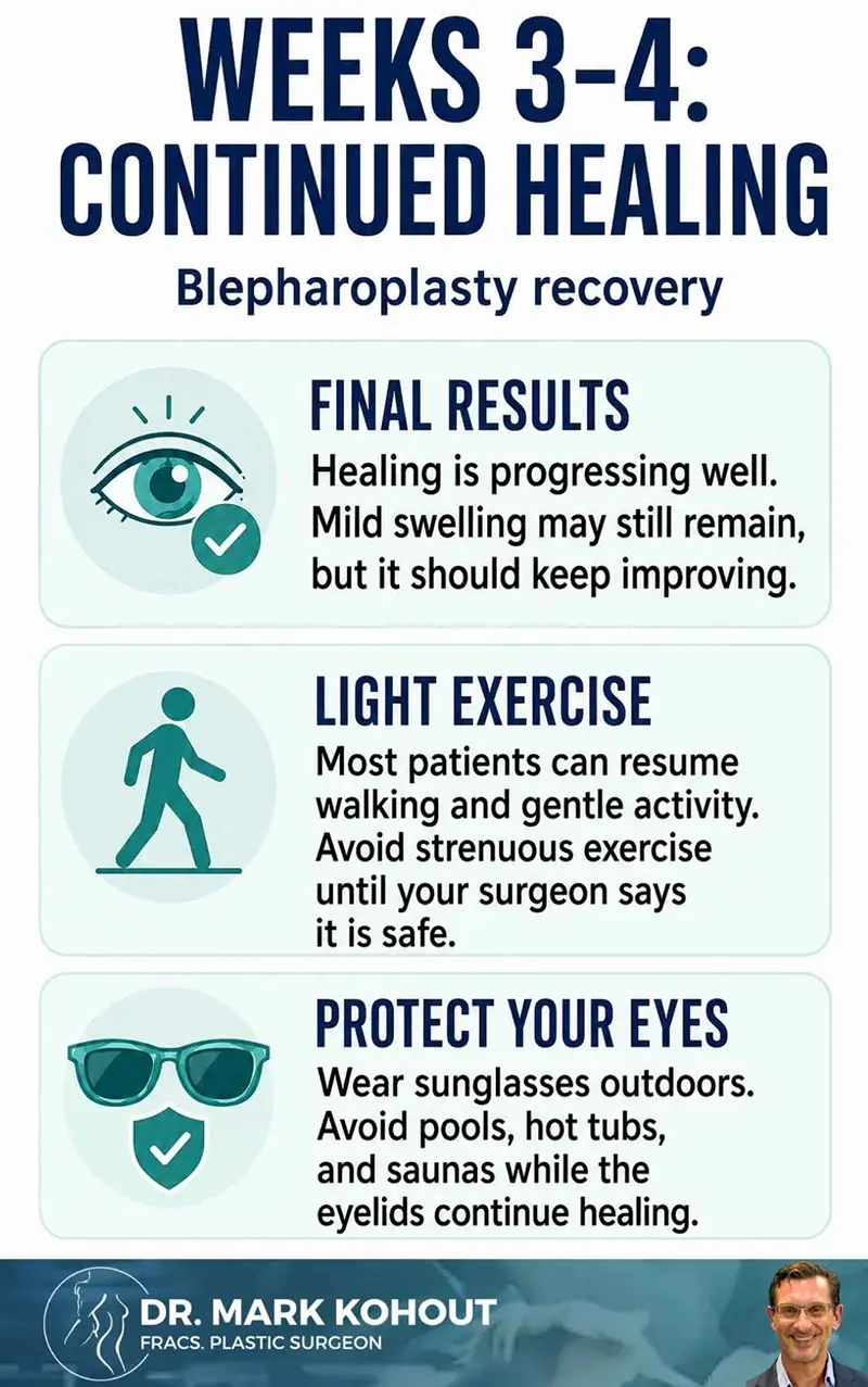 Recovery After Blepharoplasty Infographics 2 by Dr Mark Kohout