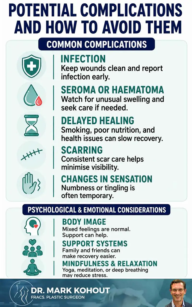 Recovery after Arm Lift Surgery infographics 2 by Dr Mark Kohout