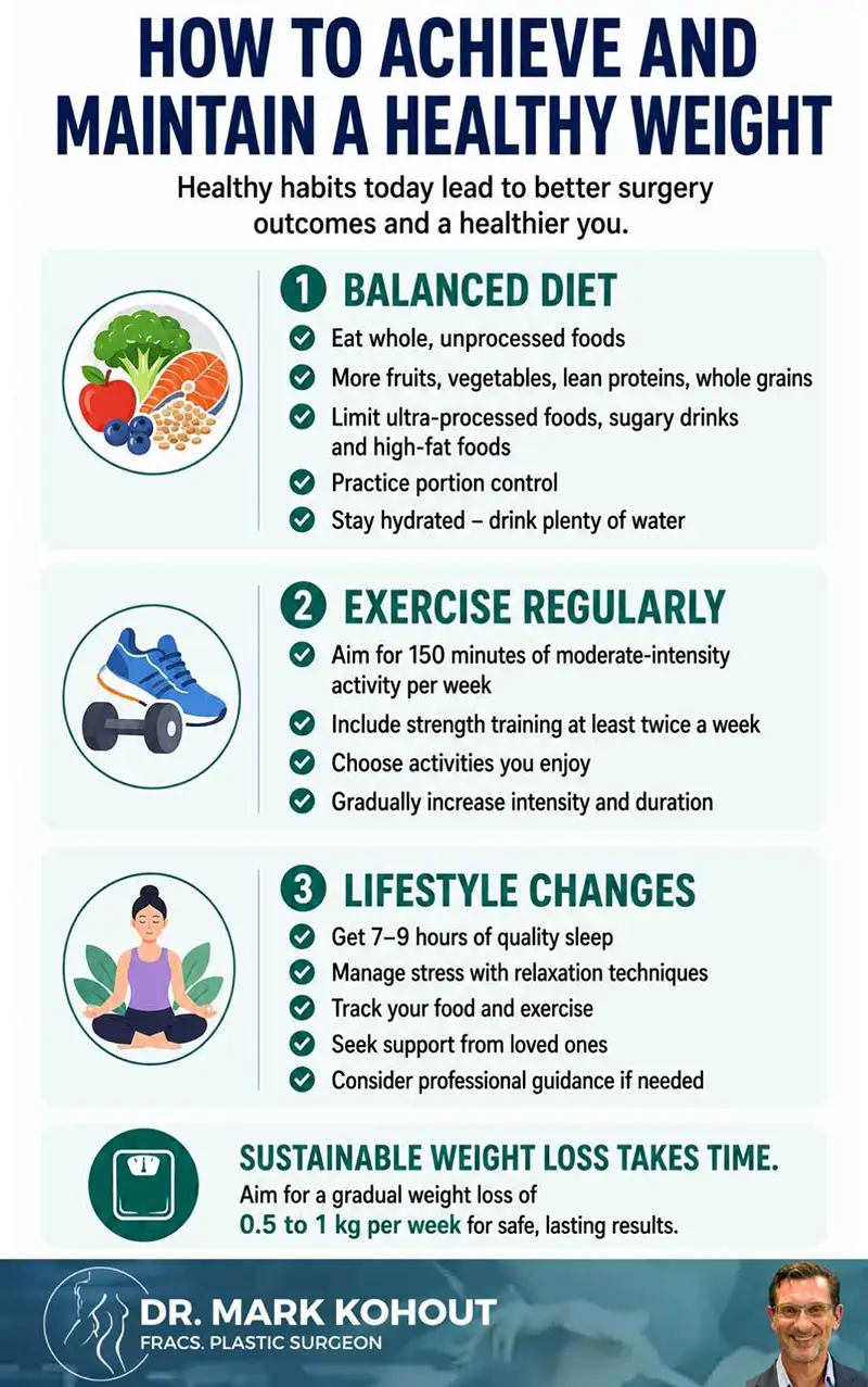 Weight Considerations for Plastic Surgery Patients Infographics 2 by Dr Mark Kohout