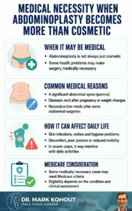 Abdominoplasty Medicare Cover – Will Medicare cover my Tummy Tuck Infographics by Dr Mark Kohout