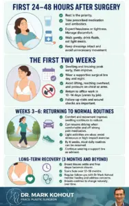 Recovery After Breast Lift Surgery (Mastopexy) Infographics Image Dr Mark Kohout