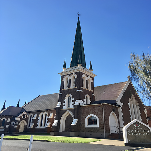 Uniting Church and Kindergarten Hall, Orange Author By Jaciflics CC BY SA 4.0 image resized to 500x500