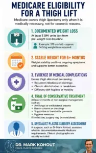 Will Medicare Cover A Thigh Lift After Weight Loss Infographics by Dr Mark Kohout