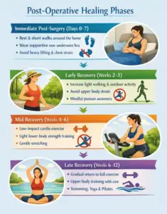 Return-To-Exercise-After-Breast-Reduction-1 infographics by Dr Mark Kohout