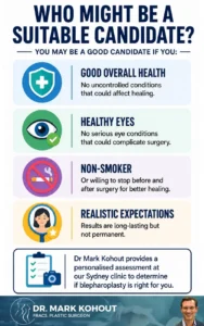 FAQs About Blepharoplasty Eyelid Surgery Infographics - Mark Kohout