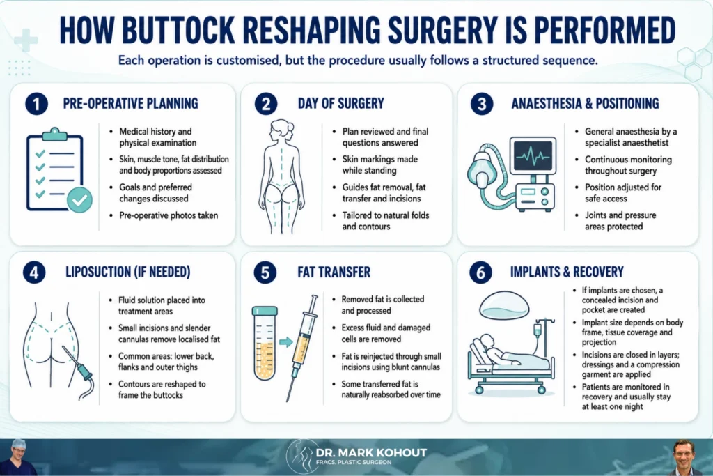 How Buttock Reshaping Surgery Is Performed by Dr Mark Kohout