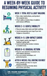 Returning To Exercise After Plastic Surgery Infographics - Mark Kohout