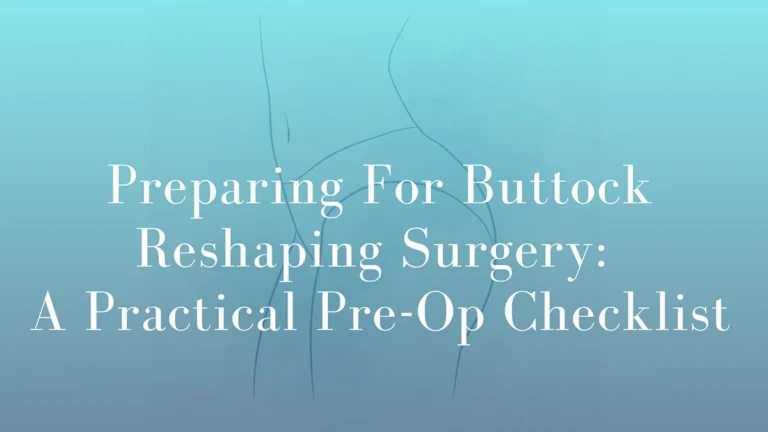 Preparing For Buttock Reshaping Surgery: A Practical Pre-Op Checklist