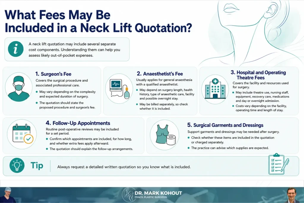 What Fees May Be Included in a Necklift Quotation by Dr Mark Kohout