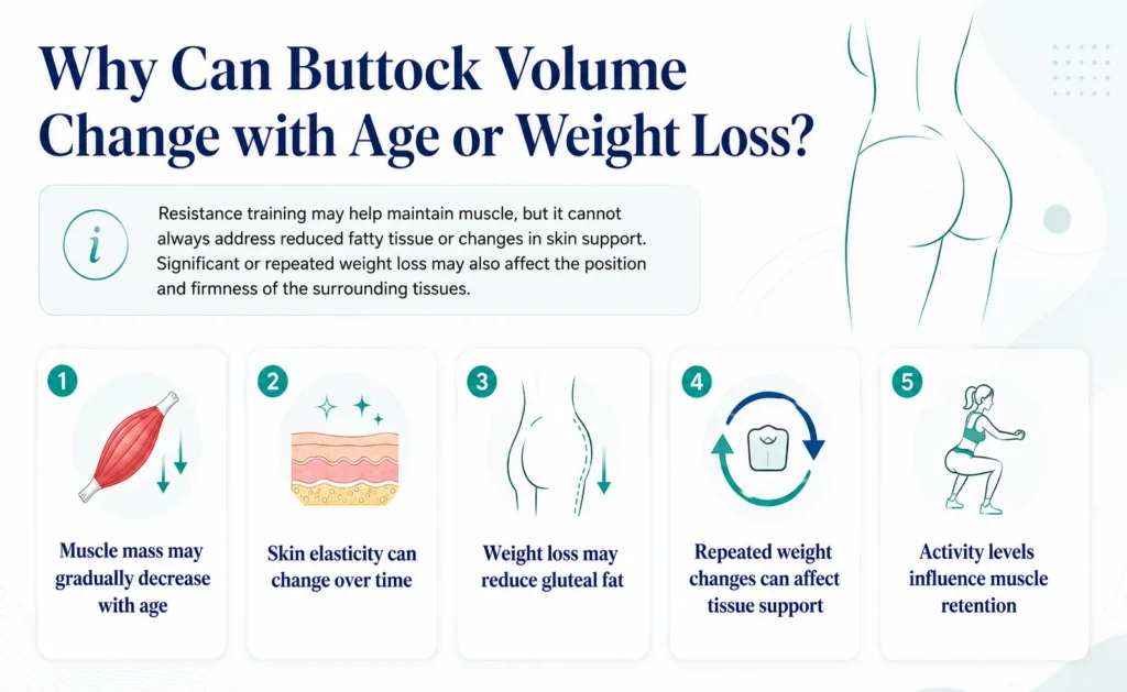 Why Can Buttock Volume Changes with Age or Weight Loss by Dr Mark Kohout