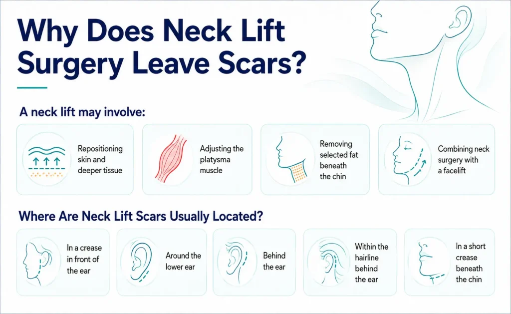 Why Does Neck Lift Surgery Leave Scars by Dr Mark Kohout