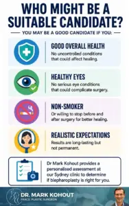 FAQs About Blepharoplasty Eyelid Surgery Infographics by Dr Mark Kohout