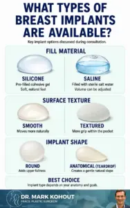 FAQs About Breast Augmentation with Breast Implants Infographics by Dr Mark Kohout