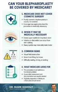 Medicare for Blepharoplasty Will Medicare cover Eyelid Surgery Infographics by Dr Mark Kohout